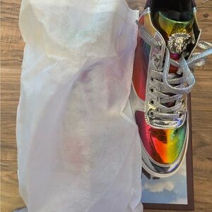 Holographic High-Top Sneakers